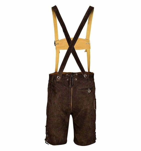 Oktoberfest Original Suede Leather Men’s Lederhosen | Authentic Bavarian Outfit