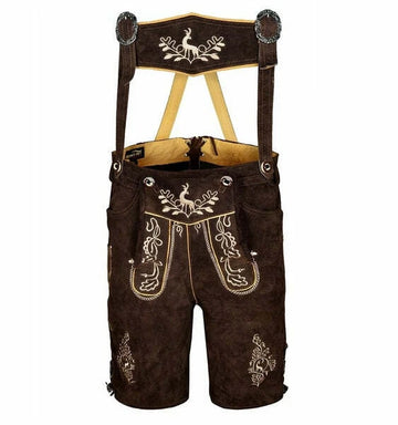 Oktoberfest Original Suede Leather Men’s Lederhosen | Authentic Bavarian Outfit