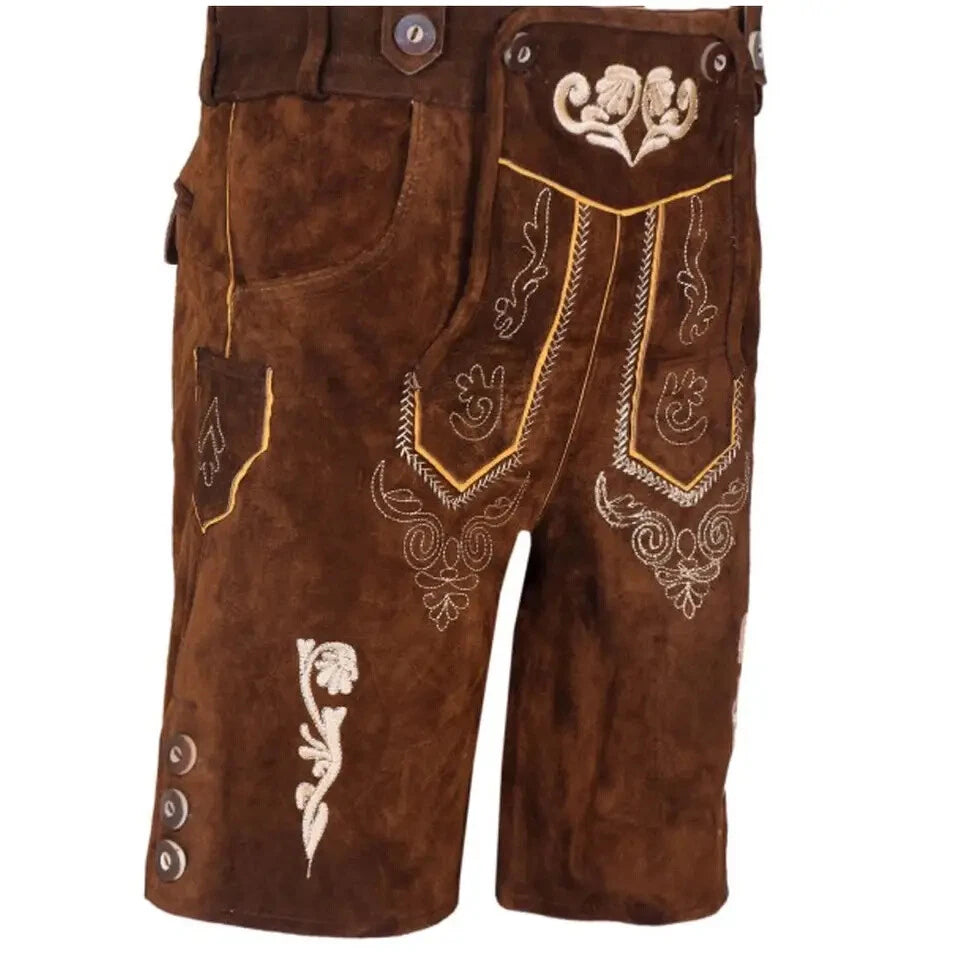 Oktoberfest Bavarian Trachten Lederhosen | Authentic German Suede Leather Outfit