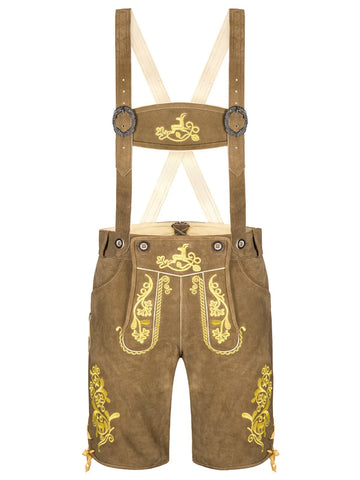 Oktoberfest Leather German Lederhosen Shorts | Authentic Bavarian Trachten Outfit