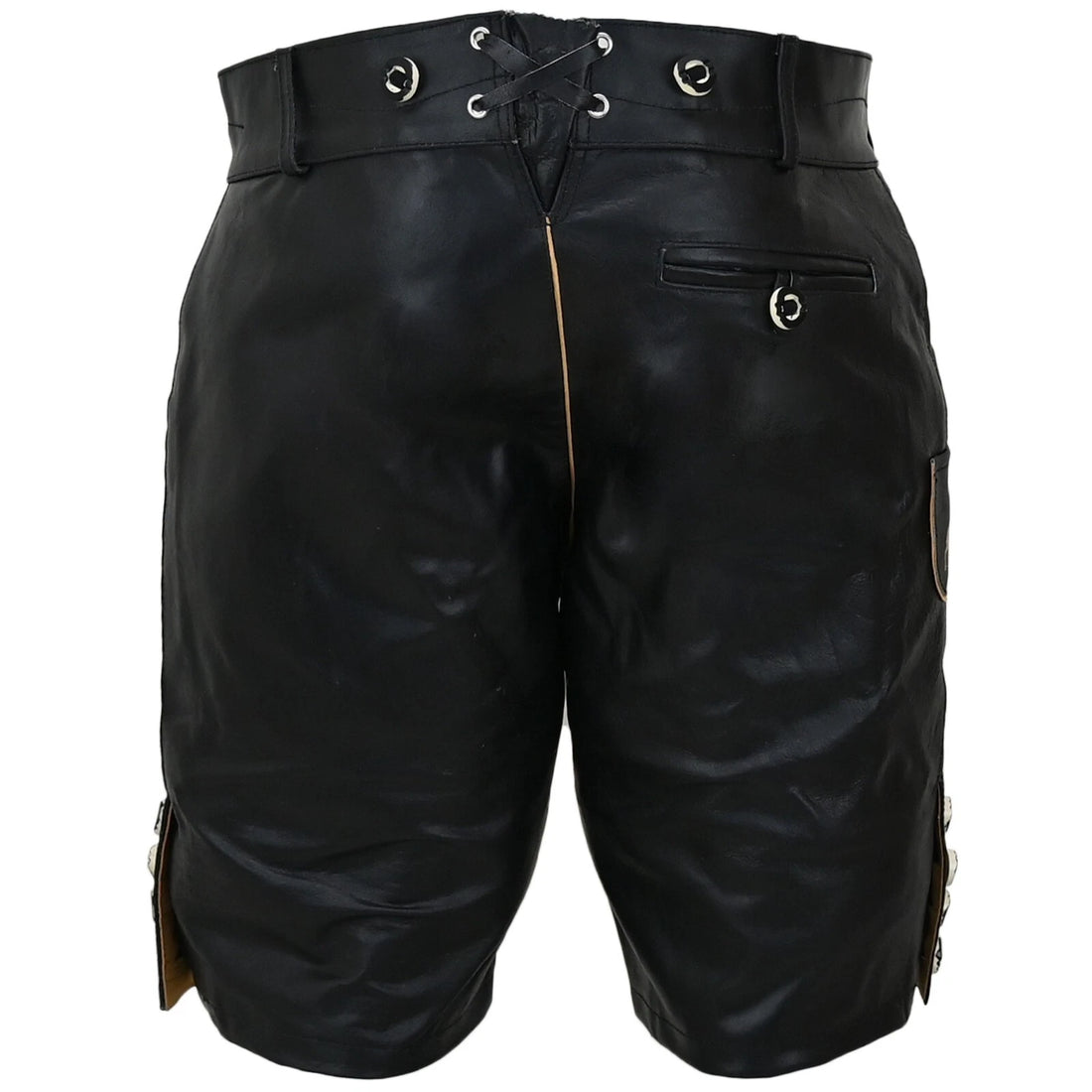 Oktoberfest Bavarian Lederhosen Black Costume | Authentic German Suede Leather Outfit