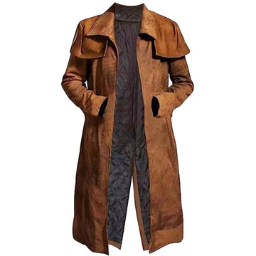 Men's Brown Western Fallout Vegas Veteran Long Coat Ranger Jacket