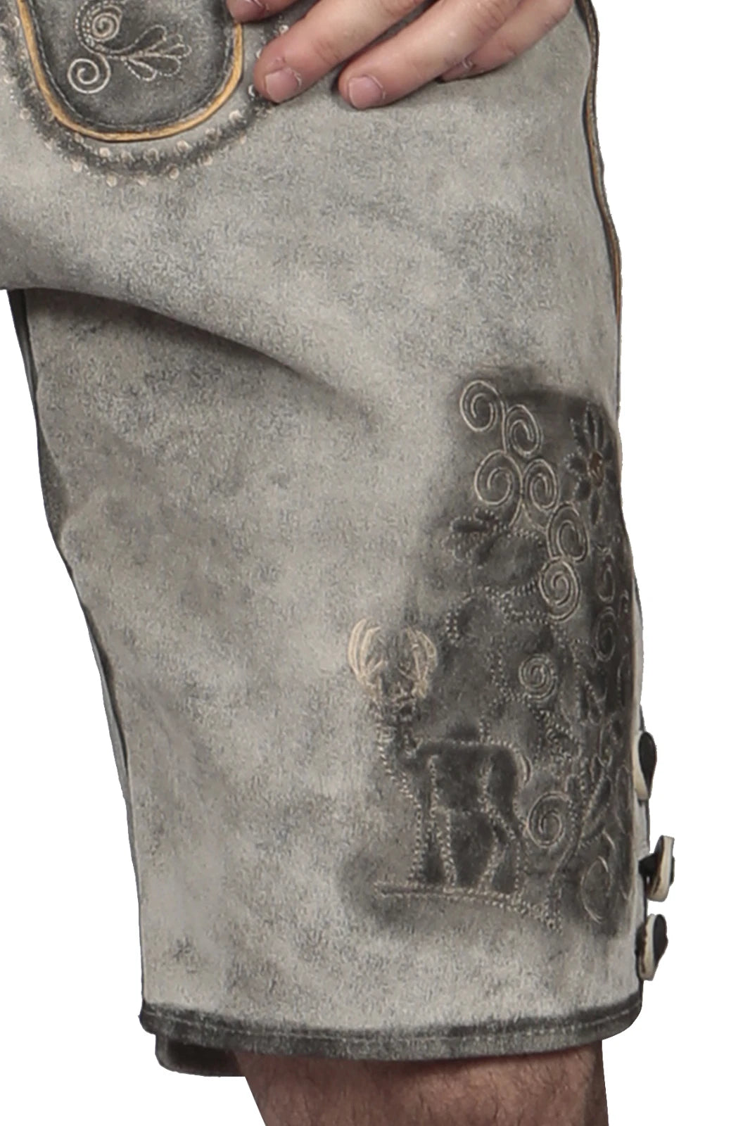 Oktoberfest Bavarian Gray Bundhosen Lederhosen | Authentic German Trachten