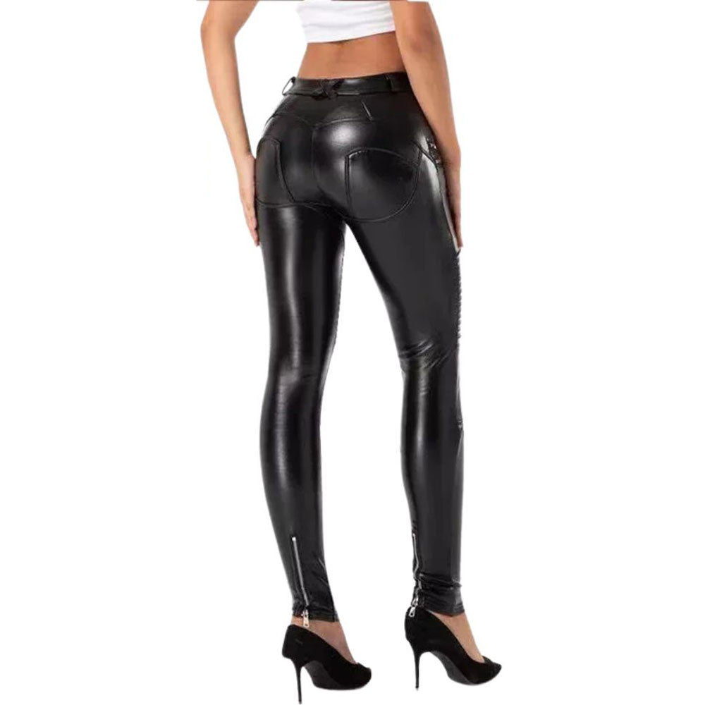 Women's Black Leather Pant – Genuine Lambskin Leather & Slim Fit